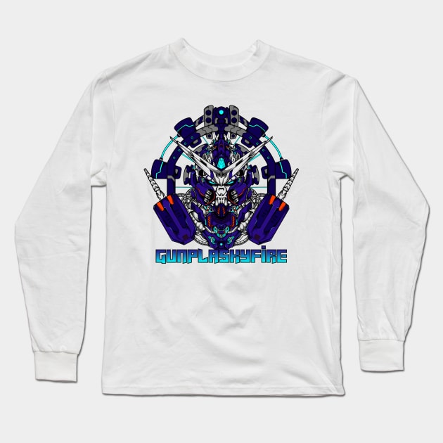 gunplaskyfire logo Long Sleeve T-Shirt by Gunplaskyfire